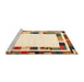 Serging Thickness of Machine Washable Contemporary Gold Rug, wshcon1810