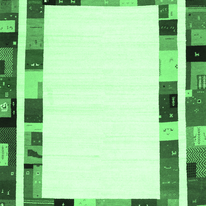 Abstract Emerald Green Contemporary Rug, con1810emgrn