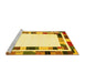 Sideview of Machine Washable Abstract Yellow Contemporary Rug, wshcon1810yw