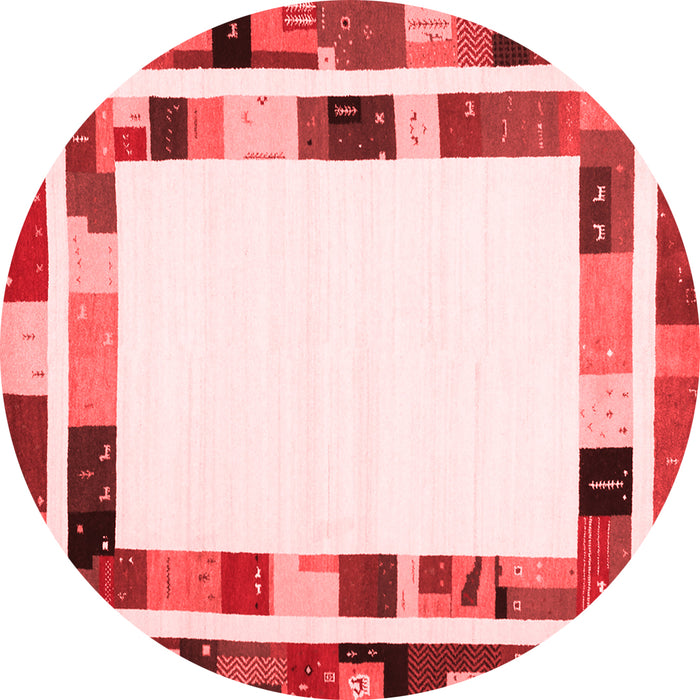 Machine Washable Abstract Red Contemporary Rug, wshcon1810red