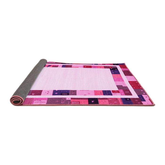 Sideview of Abstract Pink Contemporary Rug, con1810pnk