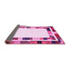 Sideview of Abstract Pink Contemporary Rug, con1810pnk