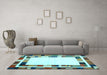 Machine Washable Abstract Light Blue Contemporary Rug in a Living Room, wshcon1810lblu