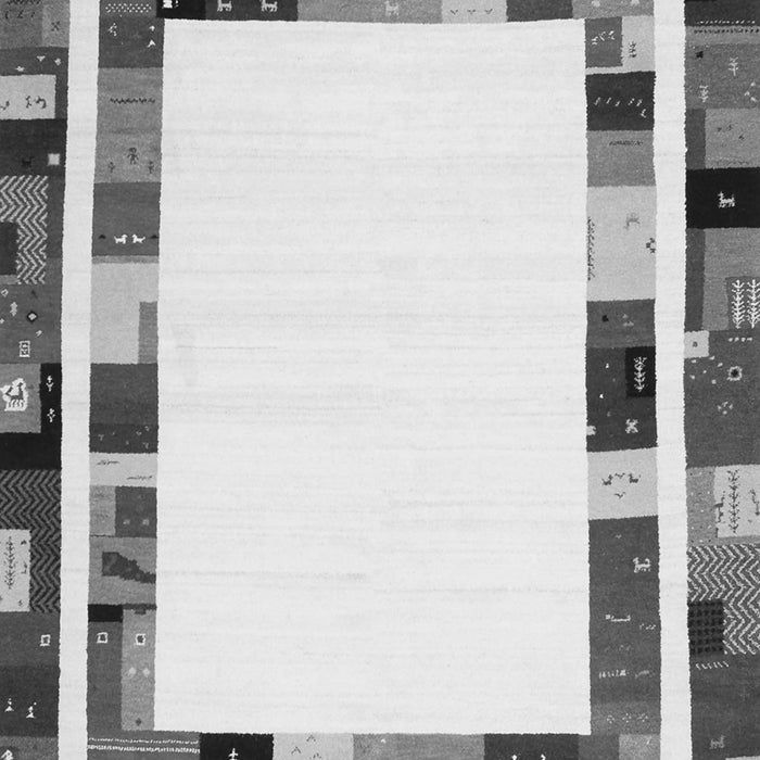 Serging Thickness of Machine Washable Abstract Gray Contemporary Rug, wshcon1810gry