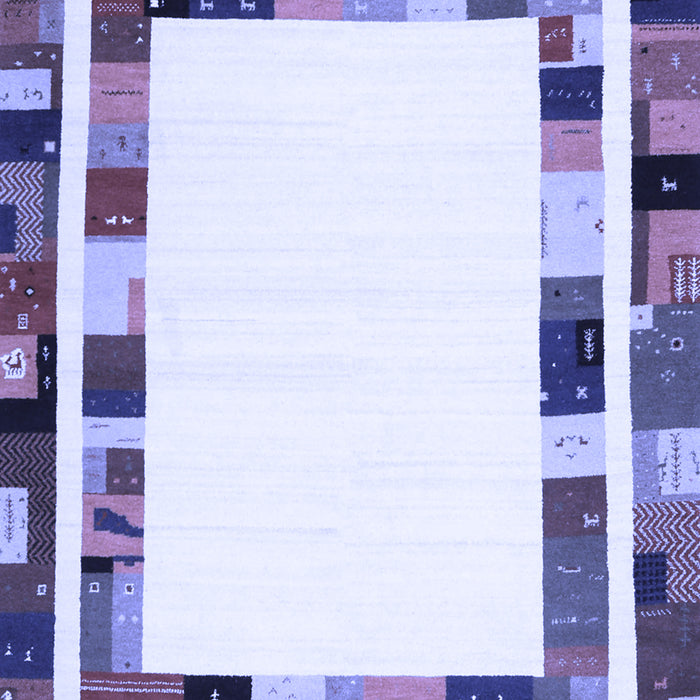 Abstract Blue Contemporary Rug, con1810blu