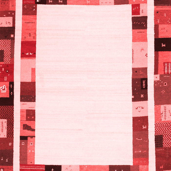 Machine Washable Abstract Red Contemporary Rug, wshcon1810red