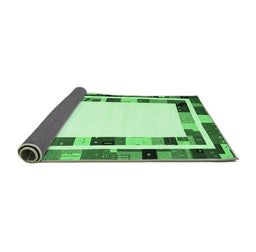 Sideview of Abstract Emerald Green Contemporary Rug, con1810emgrn