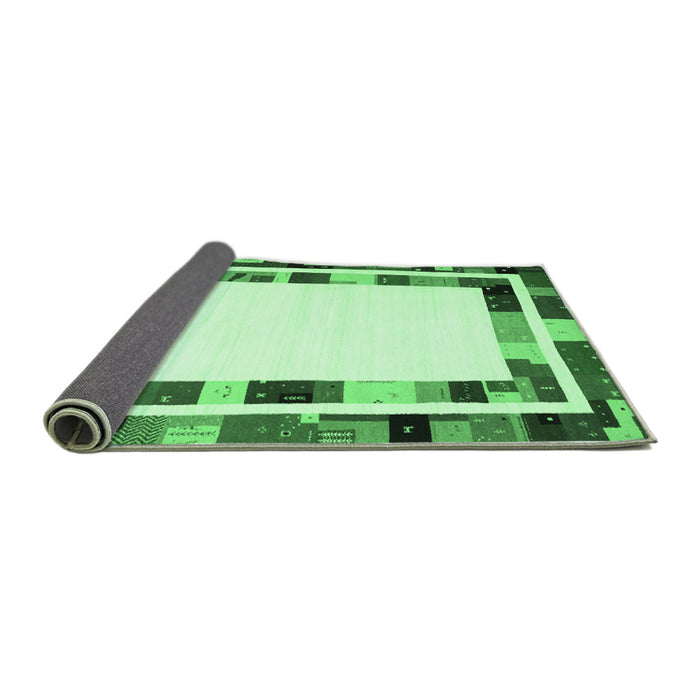 Sideview of Abstract Emerald Green Contemporary Rug, con1810emgrn