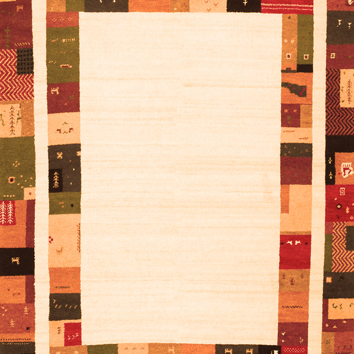 Abstract Orange Contemporary Rug, con1810org