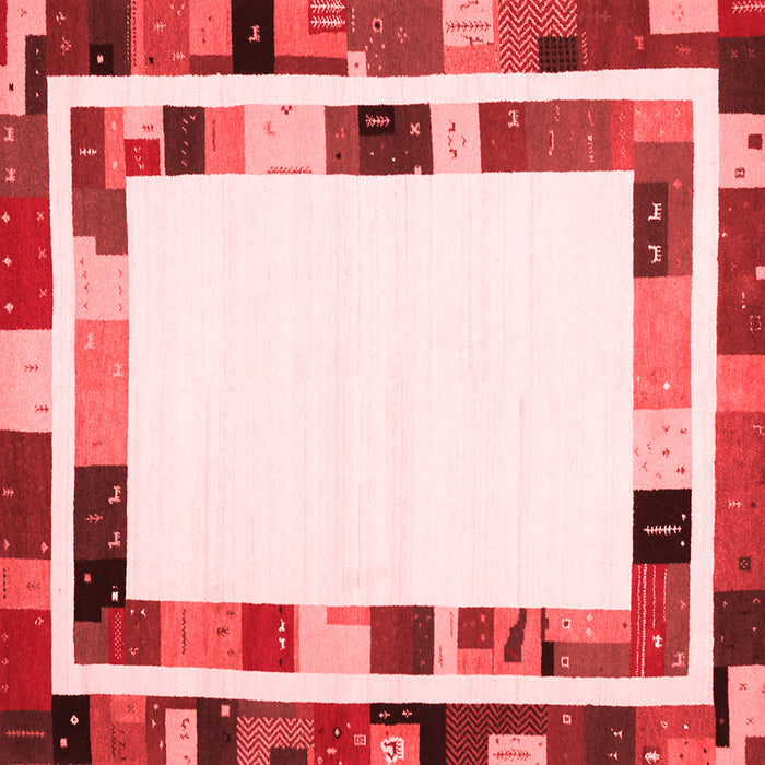 Machine Washable Abstract Red Contemporary Rug, wshcon1810red
