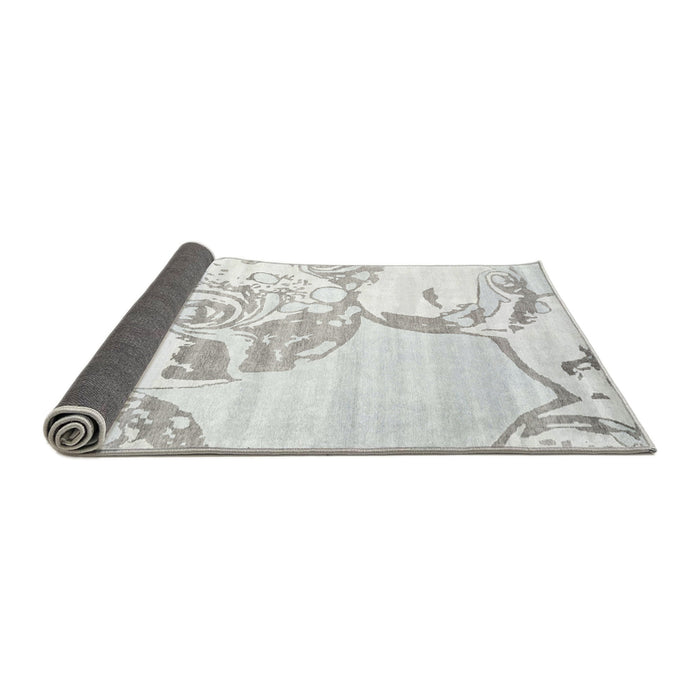 Thickness of Contemporary Silver Gray Modern Rug, con1811