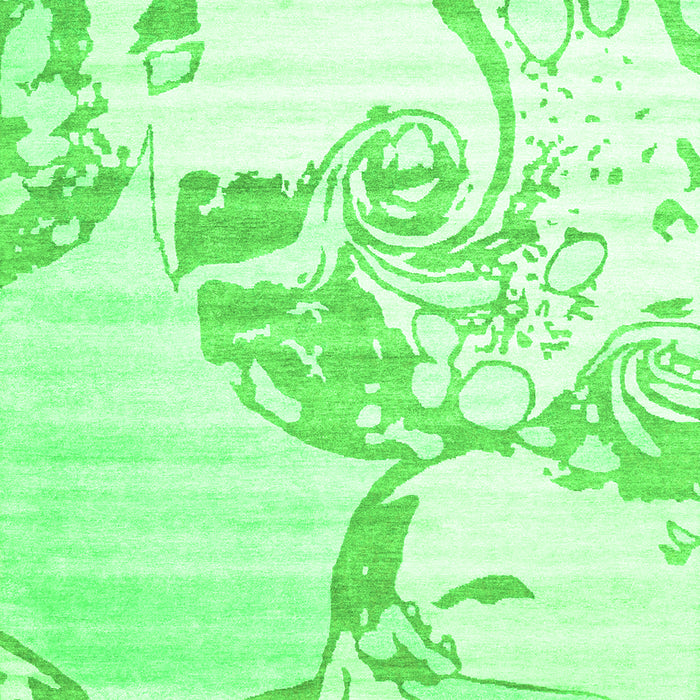 Abstract Green Contemporary Rug, con1811grn