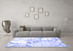 Machine Washable Abstract Blue Contemporary Rug in a Living Room, wshcon1811blu