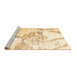 Sideview of Machine Washable Abstract Brown Contemporary Rug, wshcon1811brn