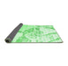 Sideview of Abstract Emerald Green Contemporary Rug, con1811emgrn