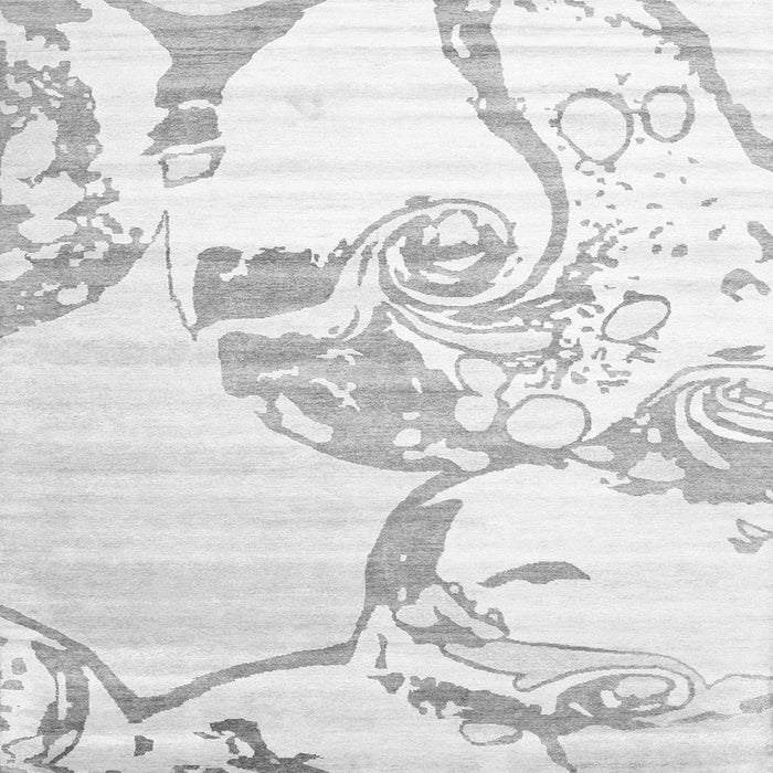 Serging Thickness of Abstract Gray Contemporary Rug, con1811gry