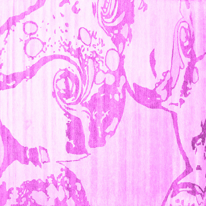 Square Abstract Pink Contemporary Rug, con1811pnk