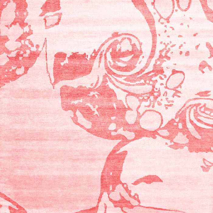 Abstract Red Contemporary Area Rugs