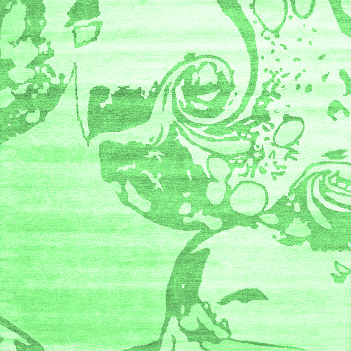 Abstract Emerald Green Contemporary Rug, con1811emgrn