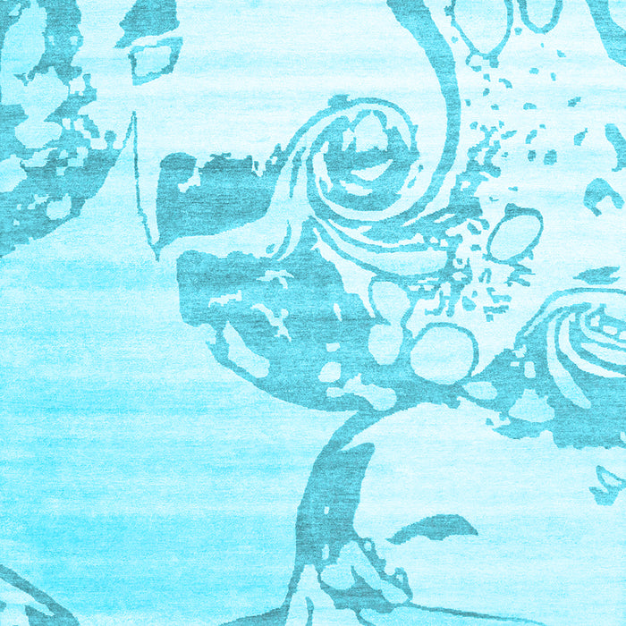 Abstract Light Blue Contemporary Rug, con1811lblu