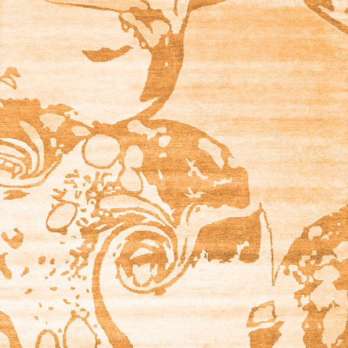 Serging Thickness of Machine Washable Abstract Orange Contemporary Area Rugs, wshcon1811org