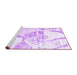 Sideview of Machine Washable Abstract Purple Contemporary Area Rugs, wshcon1811pur