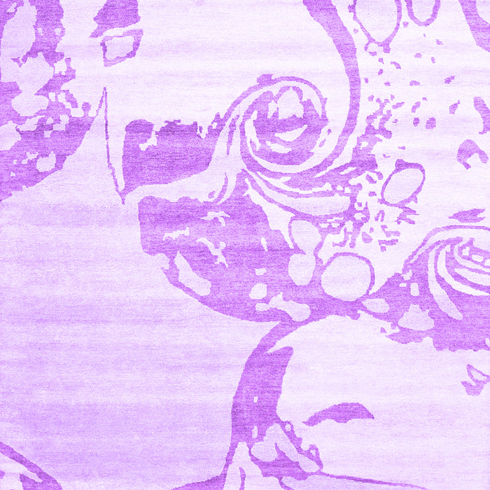 Machine Washable Abstract Purple Contemporary Area Rugs, wshcon1811pur