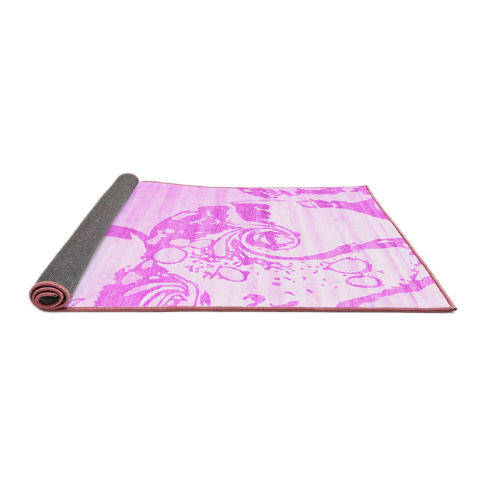 Sideview of Abstract Pink Contemporary Rug, con1811pnk