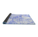 Sideview of Abstract Blue Contemporary Rug, con1811blu