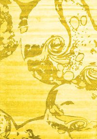 Abstract Yellow Contemporary Rug, con1811yw