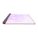 Sideview of Abstract Purple Contemporary Rug, con1812pur