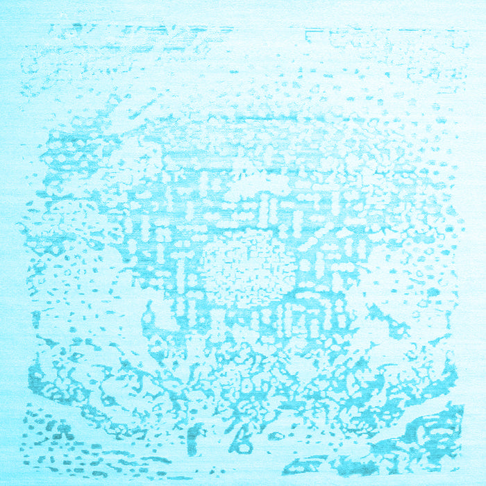 Square Machine Washable Abstract Light Blue Contemporary Rug, wshcon1812lblu