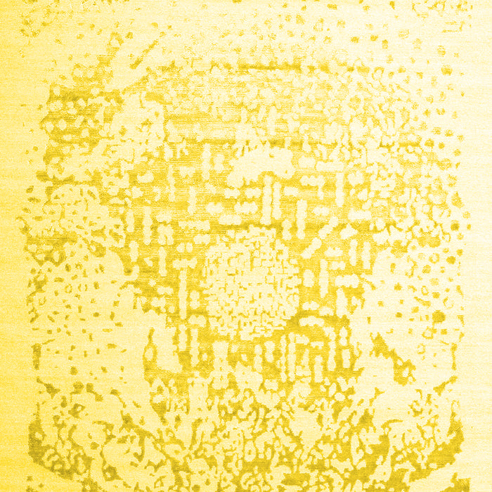Machine Washable Abstract Yellow Contemporary Rug, wshcon1812yw