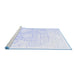 Sideview of Machine Washable Abstract Blue Contemporary Rug, wshcon1812blu