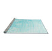 Sideview of Machine Washable Abstract Light Blue Contemporary Rug, wshcon1812lblu