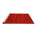 Serging Thickness of Machine Washable Contemporary Neon Red Rug, wshcon1813