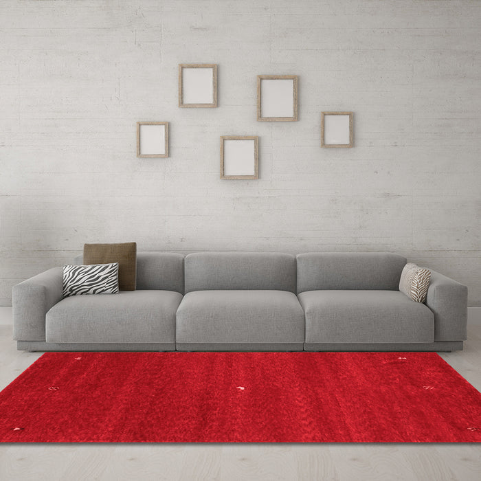 Contemporary Red Washable Rugs