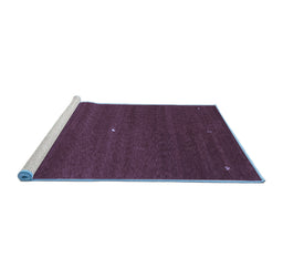 Sideview of Machine Washable Abstract Blue Contemporary Rug, wshcon1813blu
