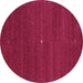 Round Machine Washable Abstract Purple Contemporary Area Rugs, wshcon1813pur