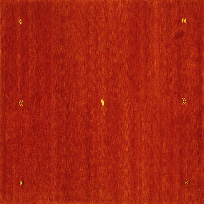 Square Machine Washable Abstract Yellow Contemporary Rug, wshcon1813yw