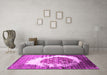 Machine Washable Abstract Pink Contemporary Rug in a Living Room, wshcon1814pnk