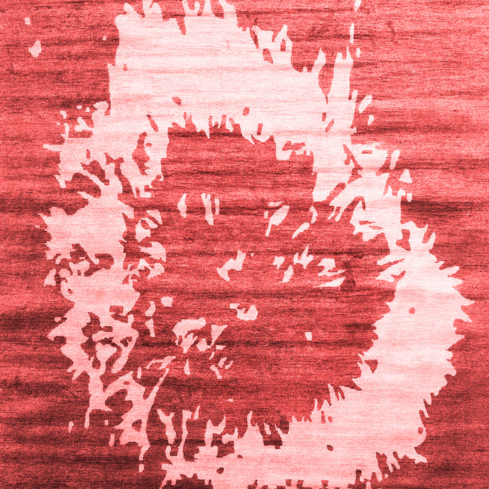 Machine Washable Abstract Red Contemporary Rug, wshcon1814red