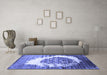 Machine Washable Abstract Blue Contemporary Rug in a Living Room, wshcon1814blu