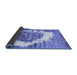 Sideview of Abstract Blue Contemporary Rug, con1814blu