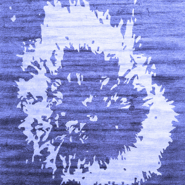 Abstract Blue Contemporary Rug, con1814blu