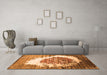 Machine Washable Abstract Orange Contemporary Area Rugs in a Living Room, wshcon1814org