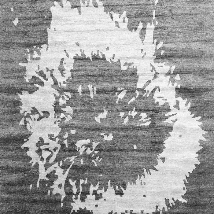 Abstract Gray Contemporary Rug, con1814gry