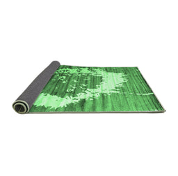 Sideview of Abstract Emerald Green Contemporary Rug, con1814emgrn