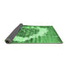 Sideview of Abstract Emerald Green Contemporary Rug, con1814emgrn