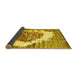 Sideview of Abstract Yellow Contemporary Rug, con1814yw